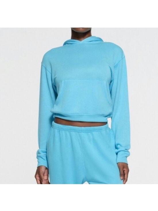 SKIMS Tops - SKIMS French Terry Modal Classic light weight Hoodie Cyan size XS (New)